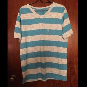 Striped v-neck shirt
